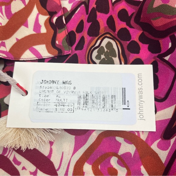 JOHNNY WAS Jade Dreams of Vivanna Silk
Shirt XL NWT - Picture 8 of 12